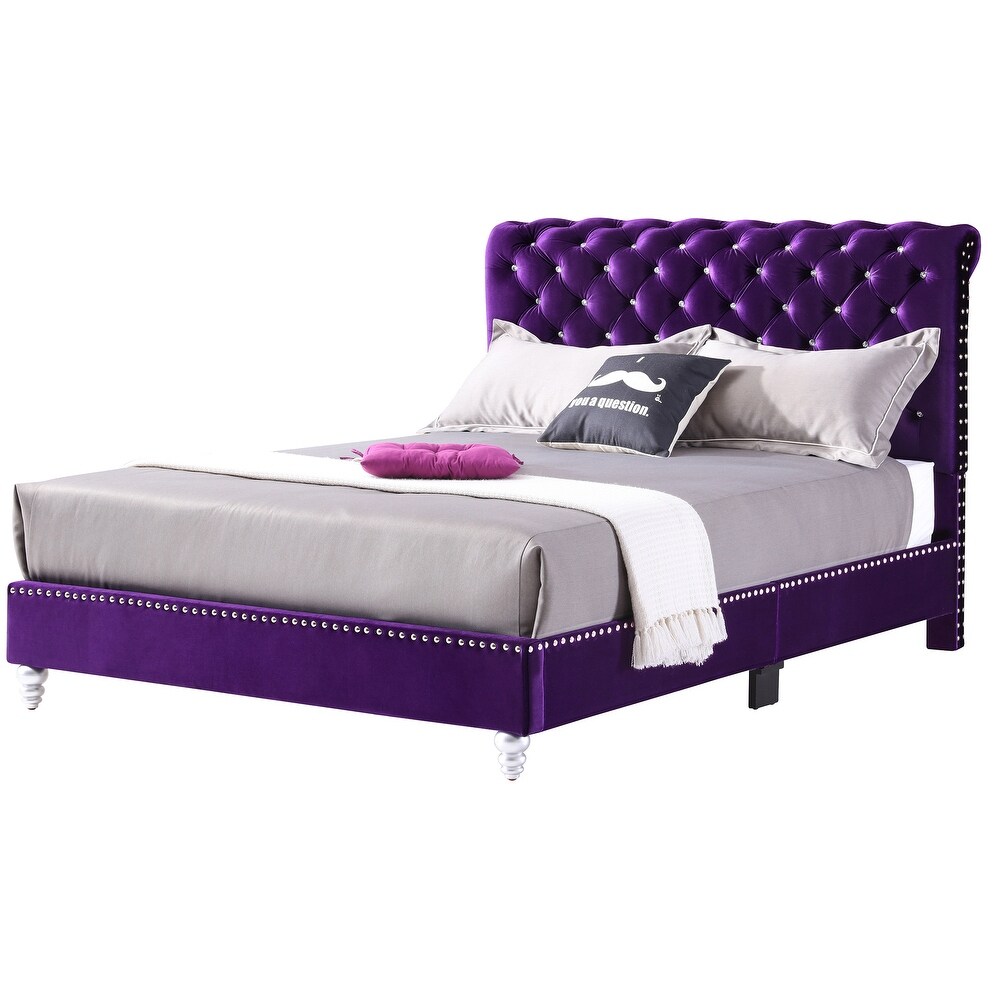 Maxx Tufted Upholstered Queen Panel Bed