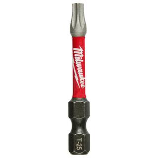 MW SHOCKWAVE Impact Duty 2 in. T25 Torx Alloy Steel Screw Driver Bit (2-Pack) 48-32-4985