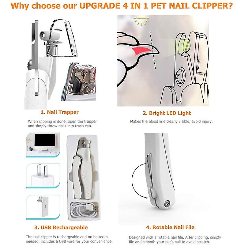 Professional ergonomic dog nail clippers