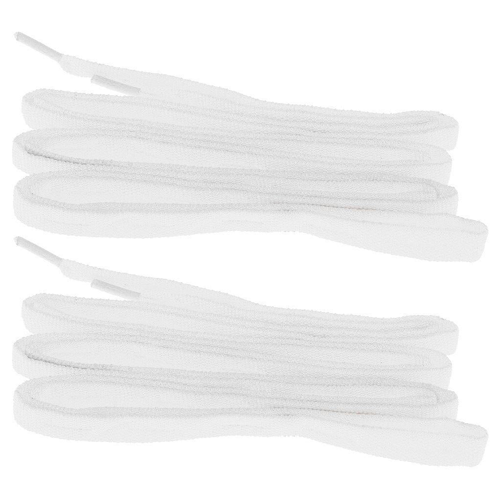 4 Pair Roller Skates Strings for Hockey Ice Skates Shoes Unisex 6ft Long - white ， 180cm