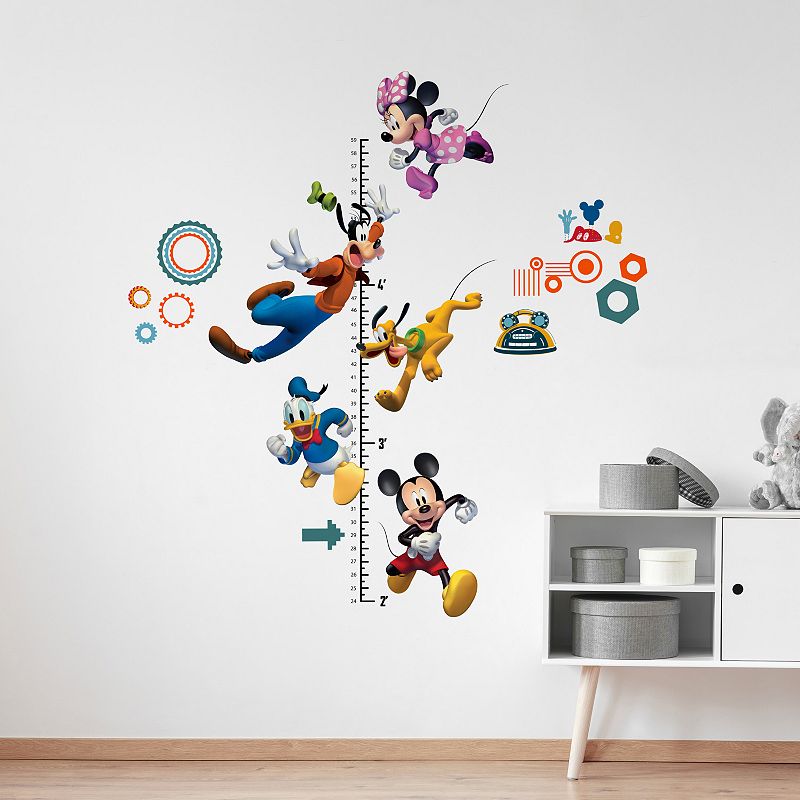 RoomMates Disney Mickey Mouse and Friends Growth Chart Peel and Stick Wall Decals