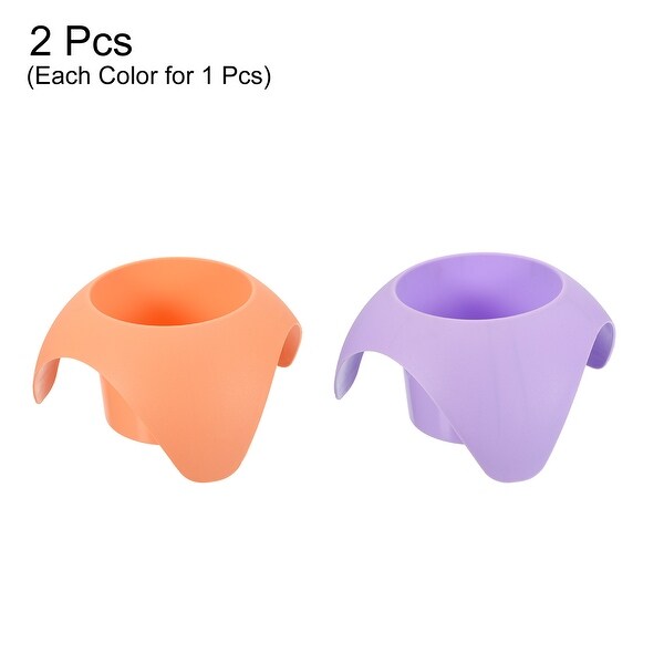 2pcs Beach Sand Coasters， Drink Cup Holder Beach Accessories - Orange， Purple