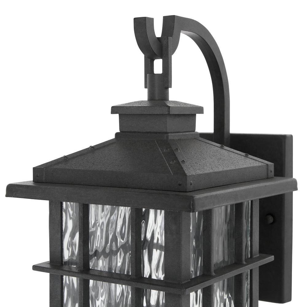 Home Decorators Collection Summit Ridge Collection Zinc Outdoor Integrated LED Wall Lantern Sconce CQH1691LS