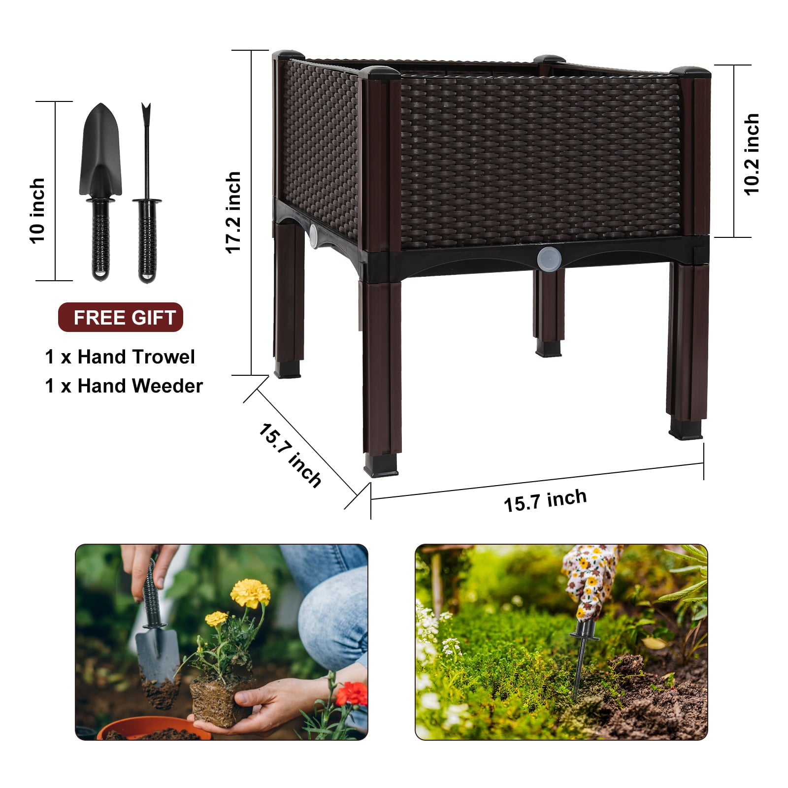 Raised Garden Bed with Legs, 17