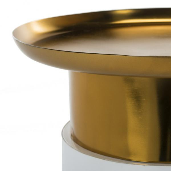 Zenith Tray Top Side Table Gold/White Safavieh   Contemporary   Side Tables And End Tables   by HedgeApple  Houzz