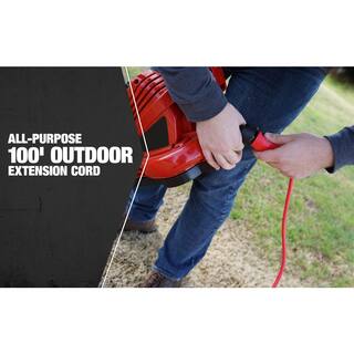 Southwire 100 ft. 143 SJTW Outdoor Medium-Duty Extension Cord 2409SW8804