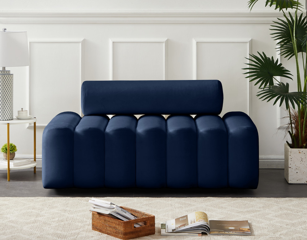 Melody Velvet Upholstered Chair   Contemporary   Loveseats   by Meridian Furniture  Houzz