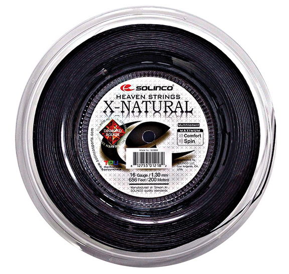 Solinco BSXN66 X Natural Reel 656' (Black)