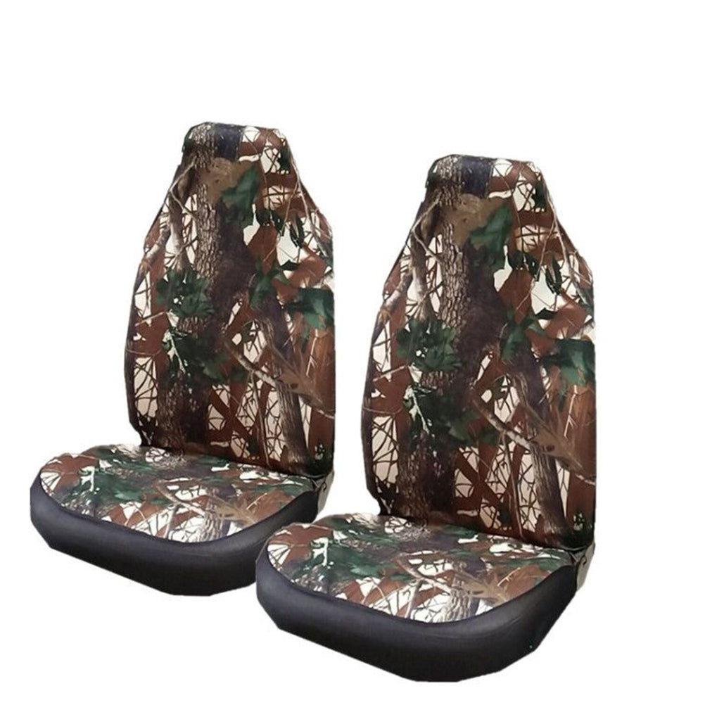 OUNONA 2pcs Universal Camouflage Front Seat Cover Bucket Seat Cover Blanket Pad Protectors for Car SUV Truck