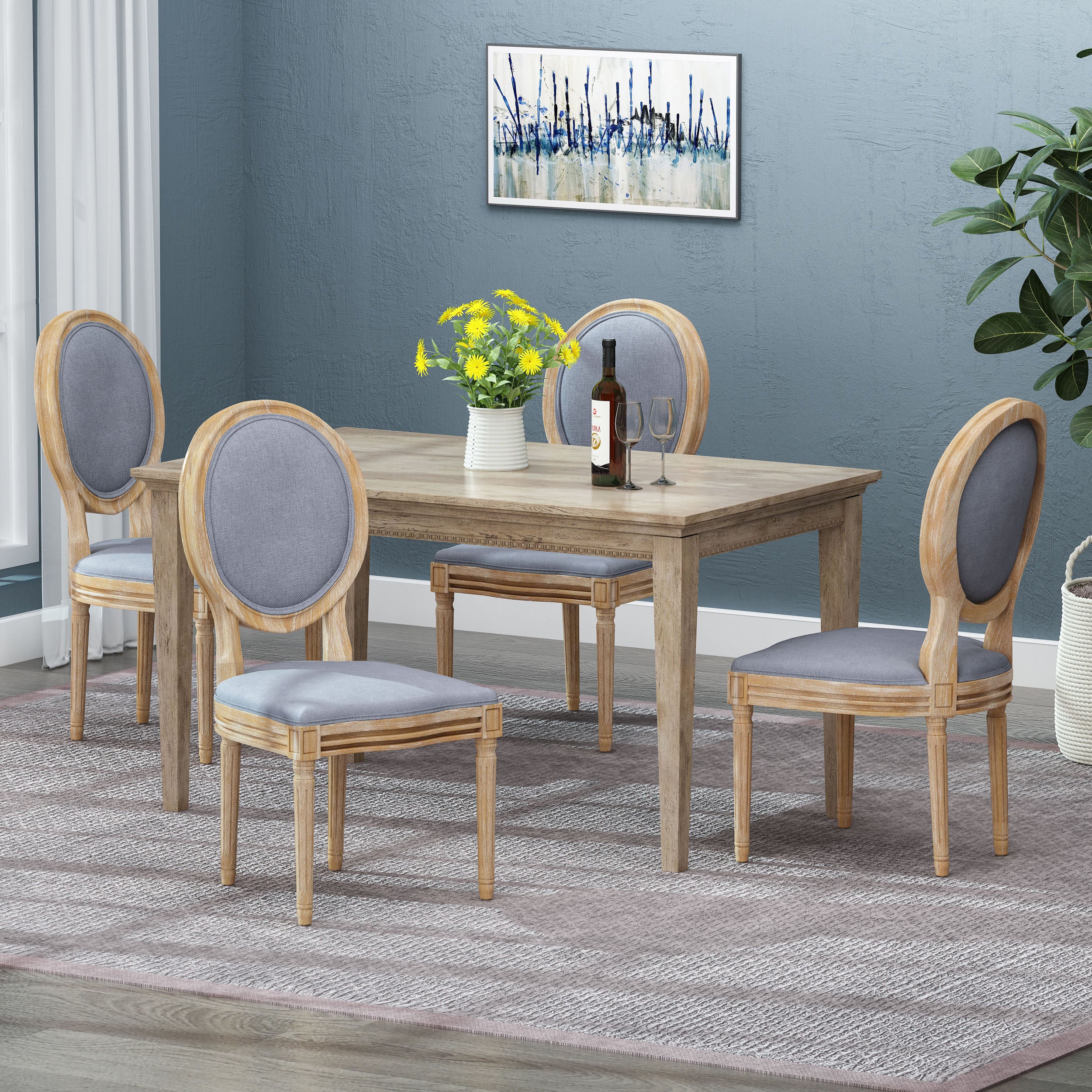 Lariya French Country Dining Chairs (Set of 4)