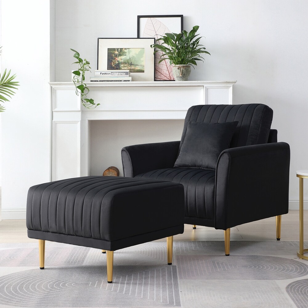 Armchair with Ottoman Single Sofa Chair and Ottoman Set Chair Leisure Lounging Chair