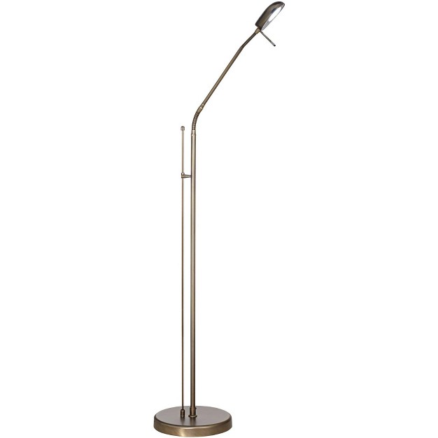 Tall Dark Brass Metal Led Adjustable Gooseneck Head For Living Room Reading Bedroom Office