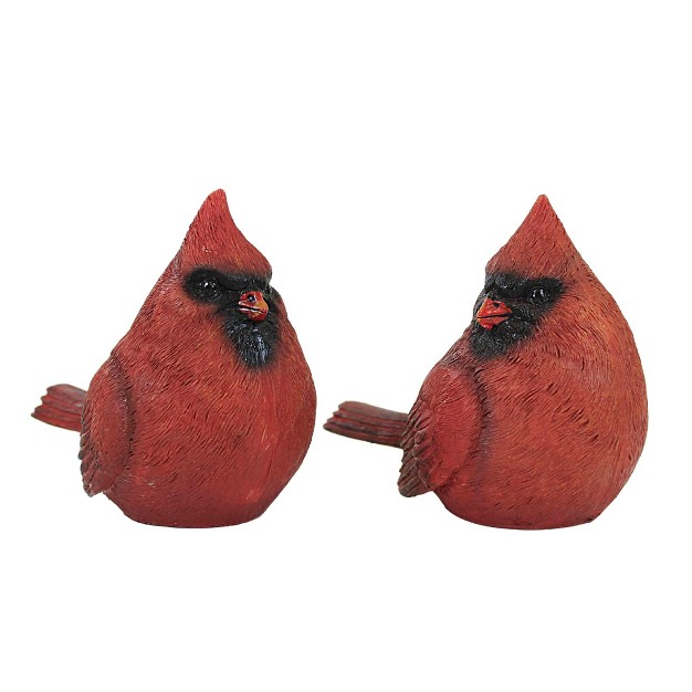 Transpac Cardinal Figurine Set Set Of Four Red Birds 4 5 Inches Figurine Red Bird Y1762 Polyresin Red