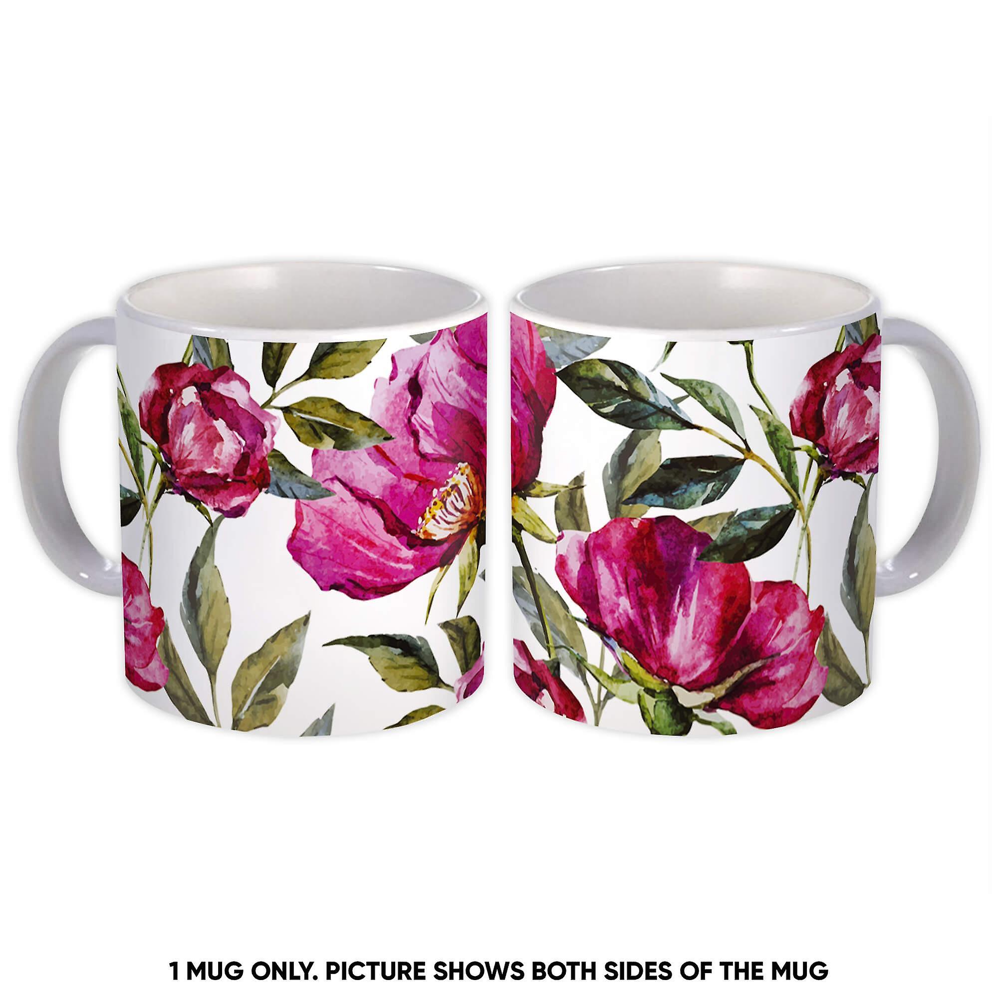 Gift Mug: Rose Fabric Flower