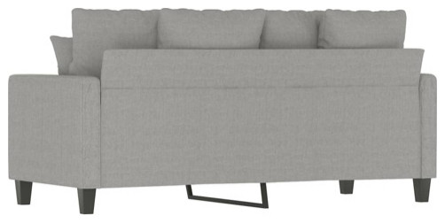 vidaXL Sofa Accent Living Room Single Sofa Chair with Armrest Light Gray Fabric   Transitional   Loveseats   by vidaXL LLC  Houzz