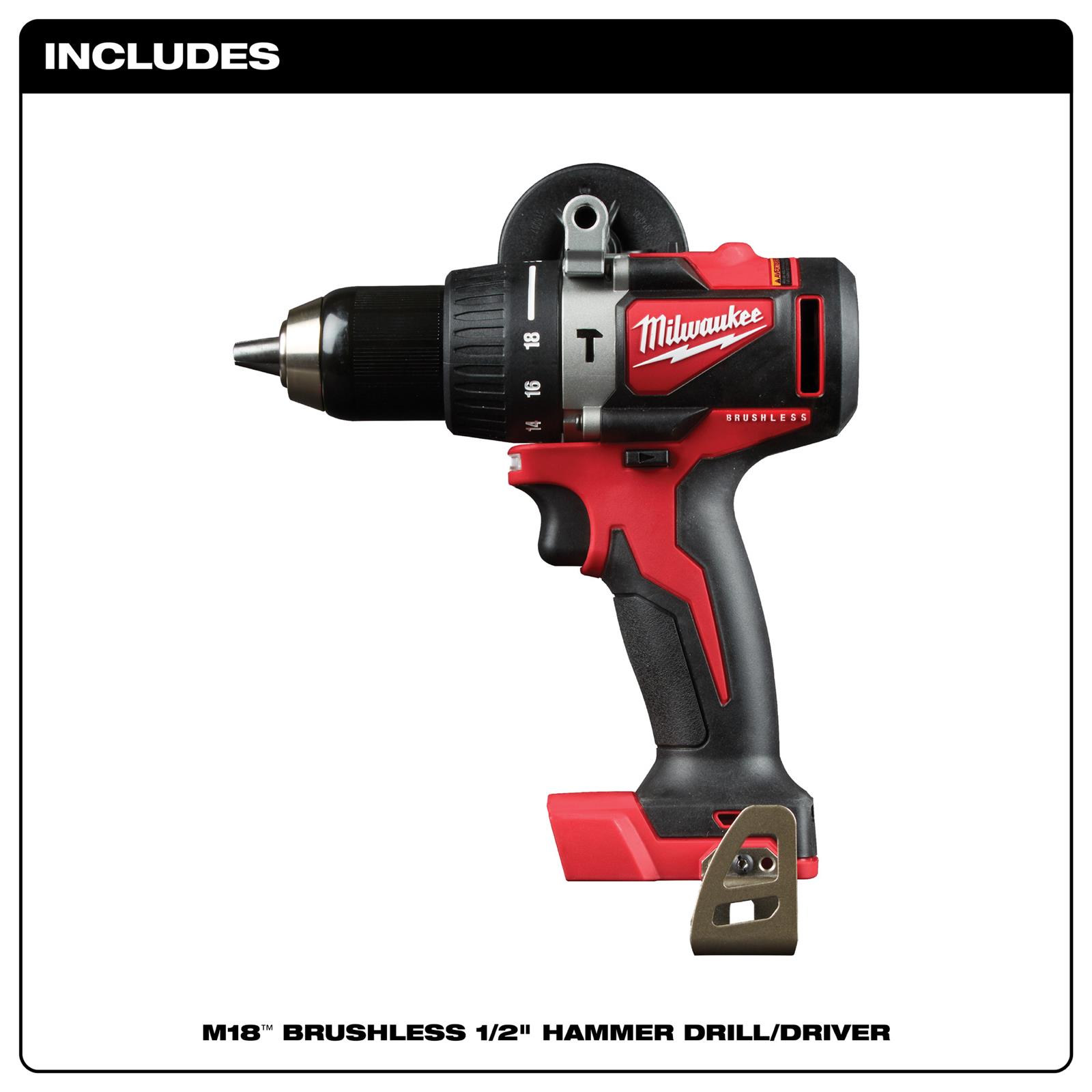 Milwaukee Tool 2902-20 Milwaukee M18 Brushless Hammer Drill Drivers