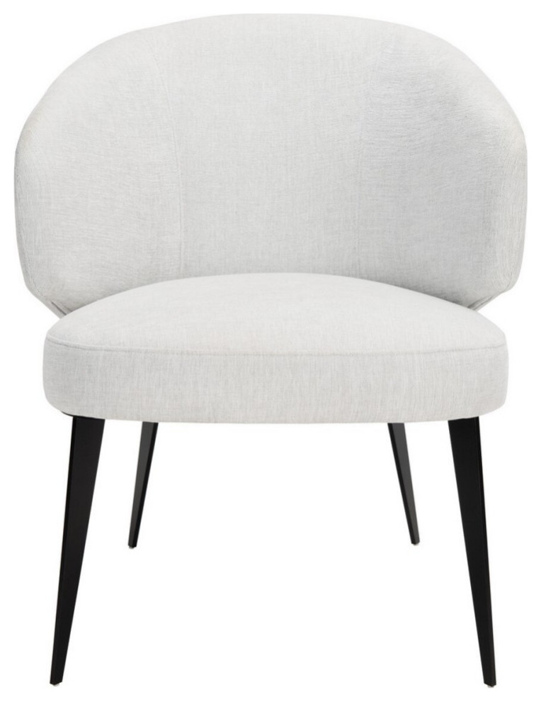 Stanford Curved Accent Chair  White   Midcentury   Armchairs And Accent Chairs   by Rustic Home Furniture Deco  Houzz