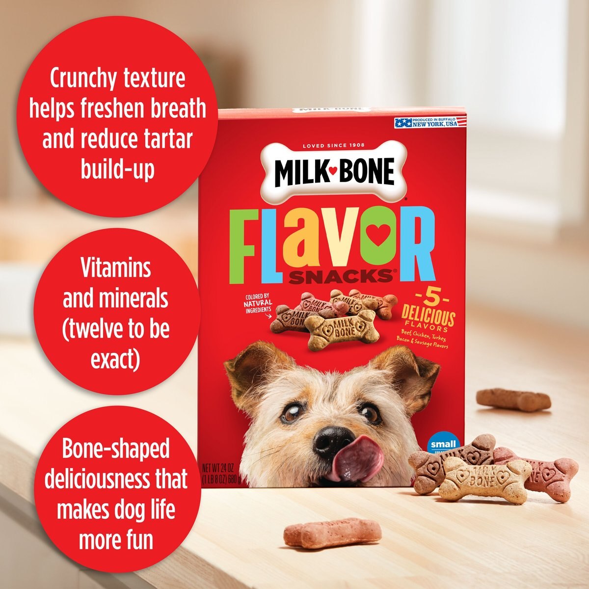 Milk-Bone Flavor Snacks Small Biscuit Dog Treats