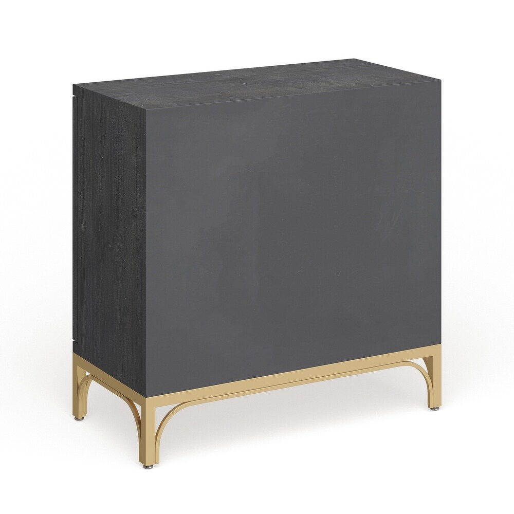 Black Wood Contemporary Cabinet   32 x 16 x 32