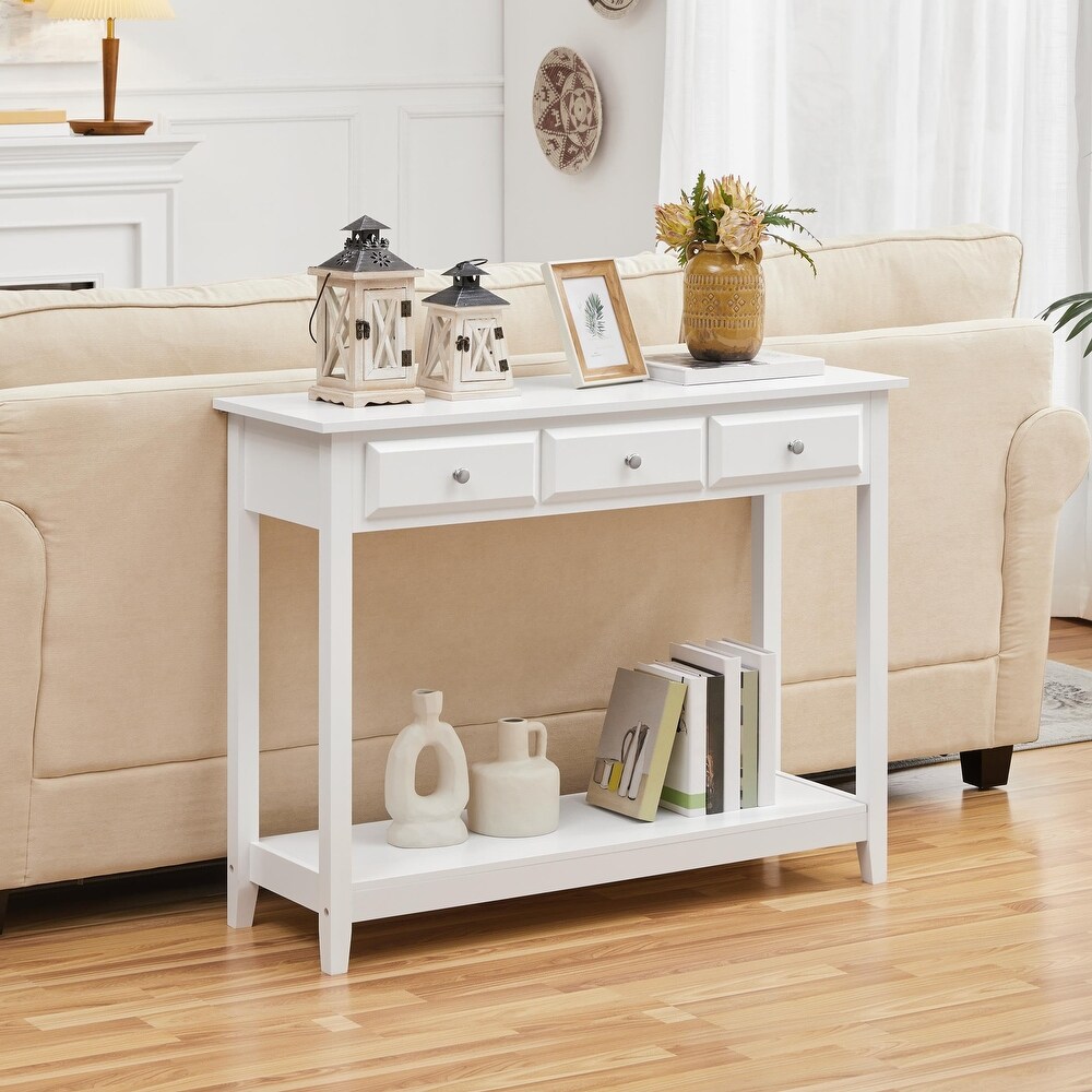 Console Table with 3 Drawers  42\