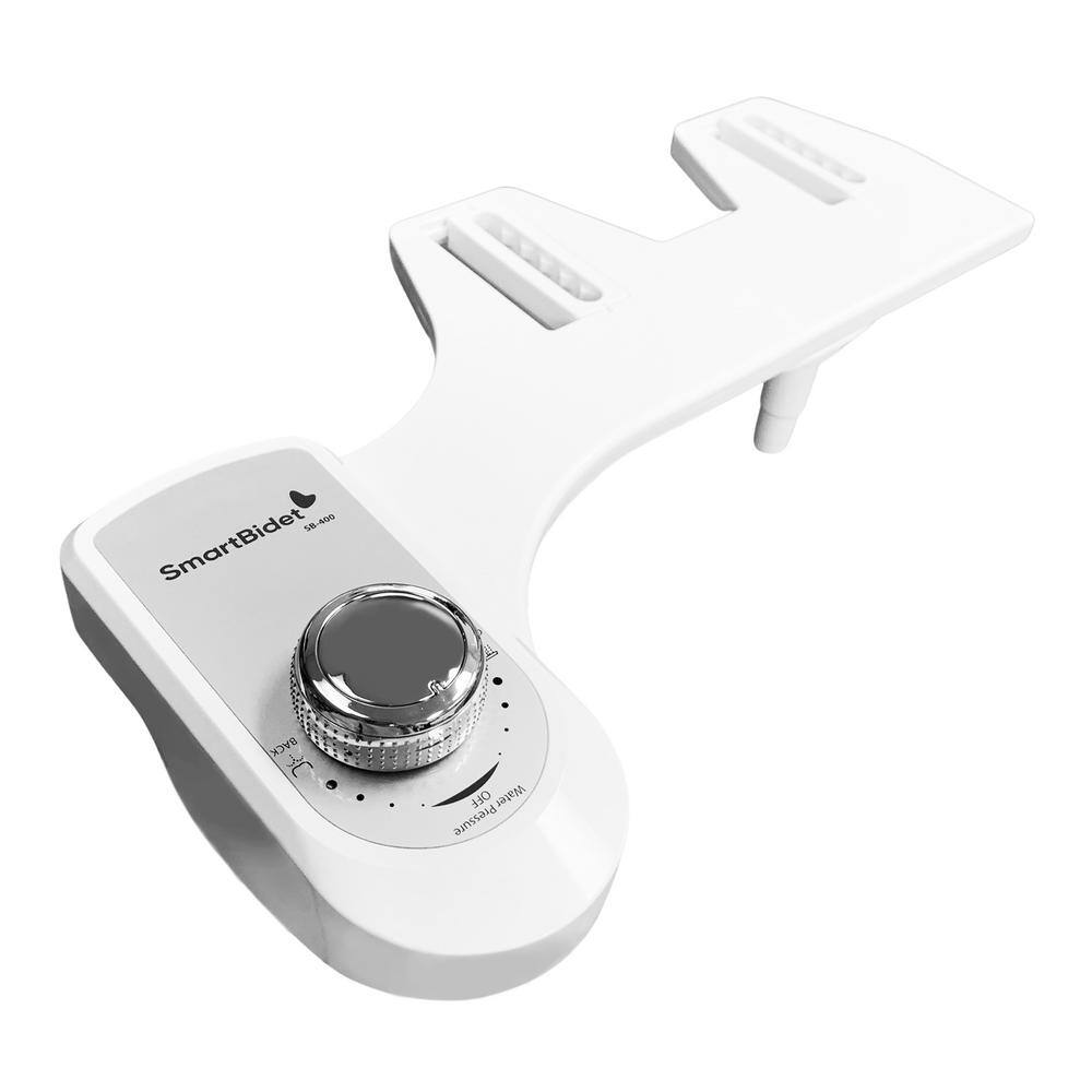 SmartBidet Non-Electric Bidet Attachment with Single Nozzle (Posterior Wash) and Cold Water in White SB-400