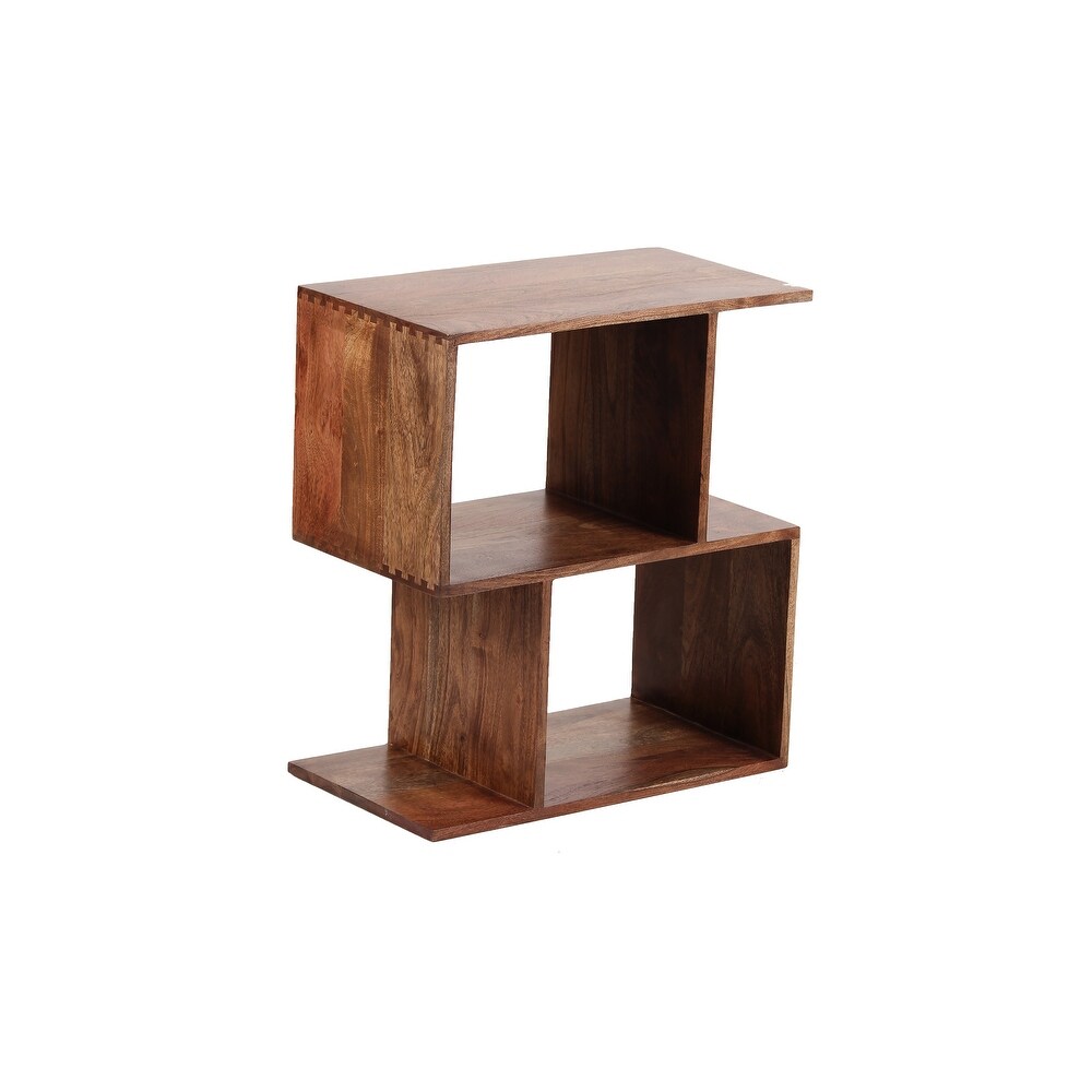 Porter Designs Portola Solid Acacia Wood Tier Bookcase  Brown