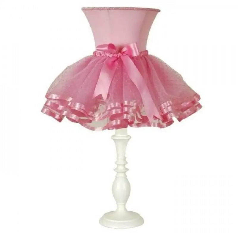 Pure White and Soft Pink Tutu Accent Lamp