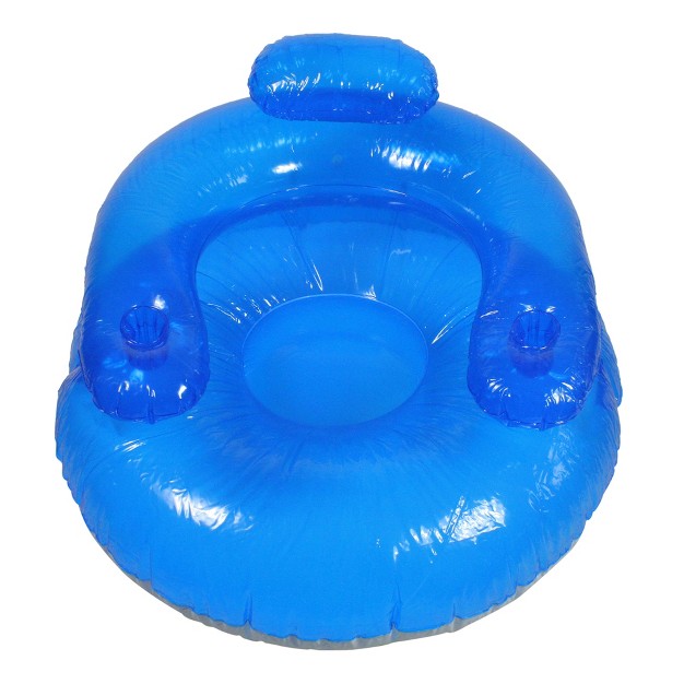 Inflatable Transparent 1 person Swimming Pool Bubble Chair Blue white