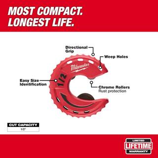 MW Close Quarters Tubing Cutter Set with 1.25 in. Basin Wrench (4-Piece) 48-22-4263-48-22-7001