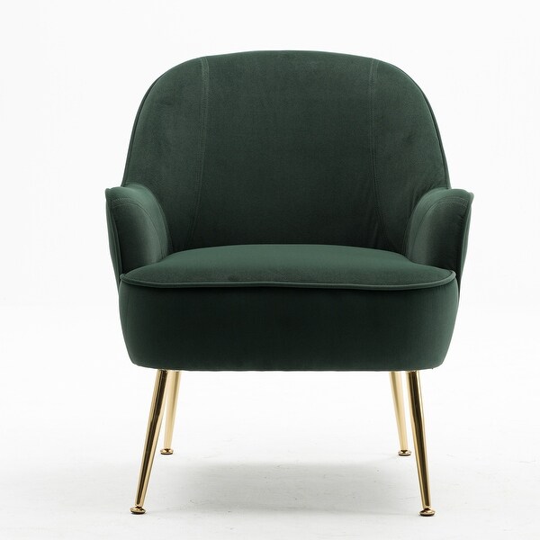 Modern Velvet Fabric Material Accent Chair