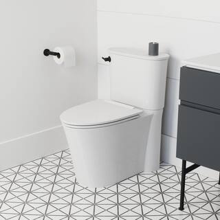 American Standard Studio S Right Height 2-piece 1.28 GPF Single Flush Elongated Toilet with Left Hand Trip Lever in White Seat Included 226AA104.020