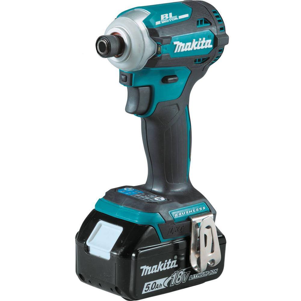 Makita 18-Volt LXT Lithium-Ion Brushless Cordless Combo Kit 5.0 Ah (2-Piece) with Bonus 18V LXT Lithium-Ion Battery 5.0 Ah 2-Pk XT288T-BL1850B2