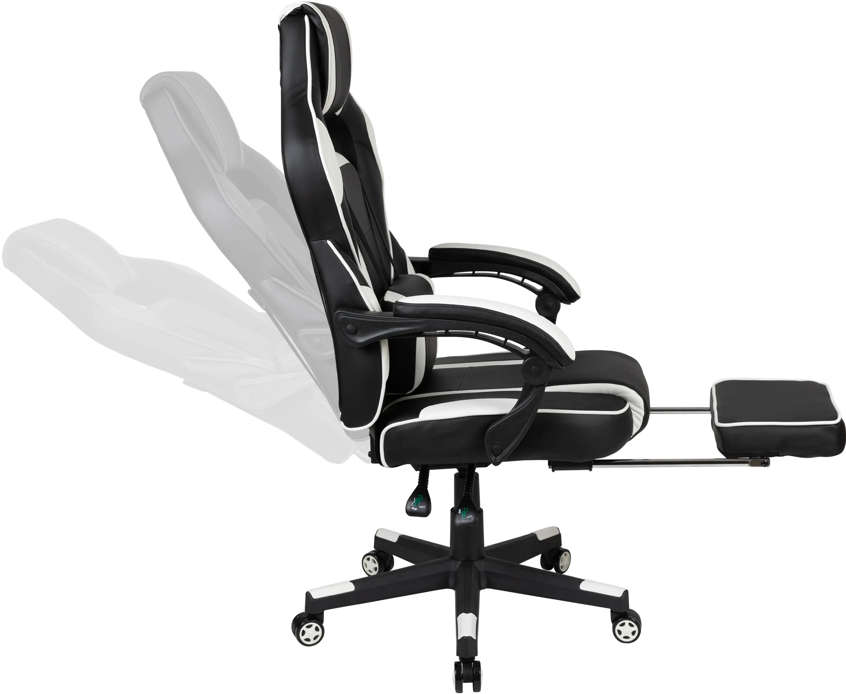 White and Black Gaming Swivel Chair - X40