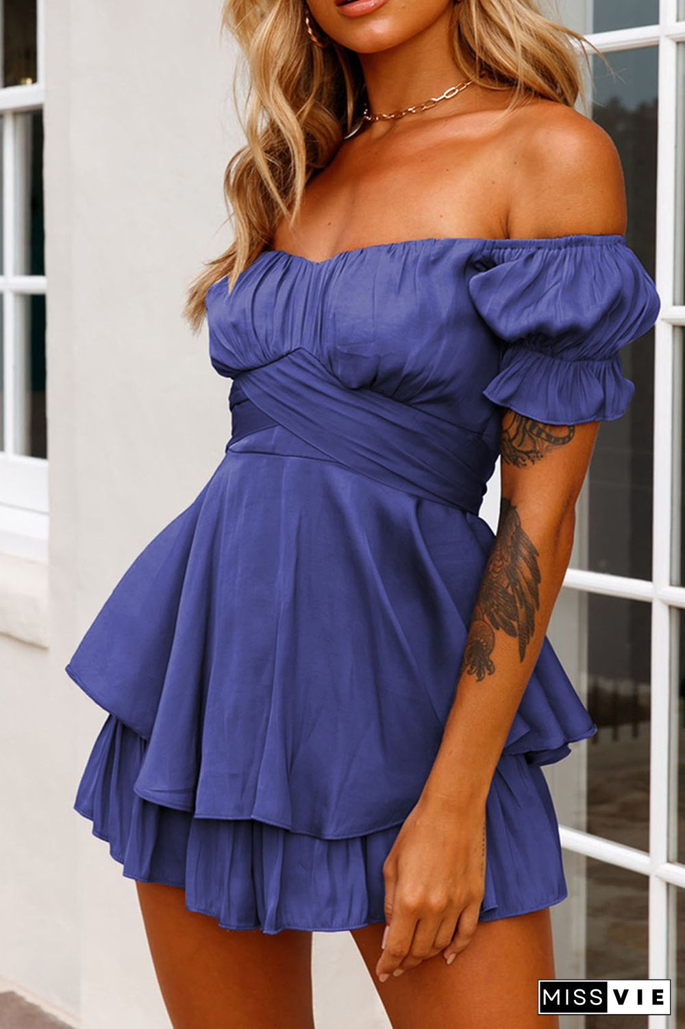 Ruffle Off Shoulder Jumpsuit Wholesale