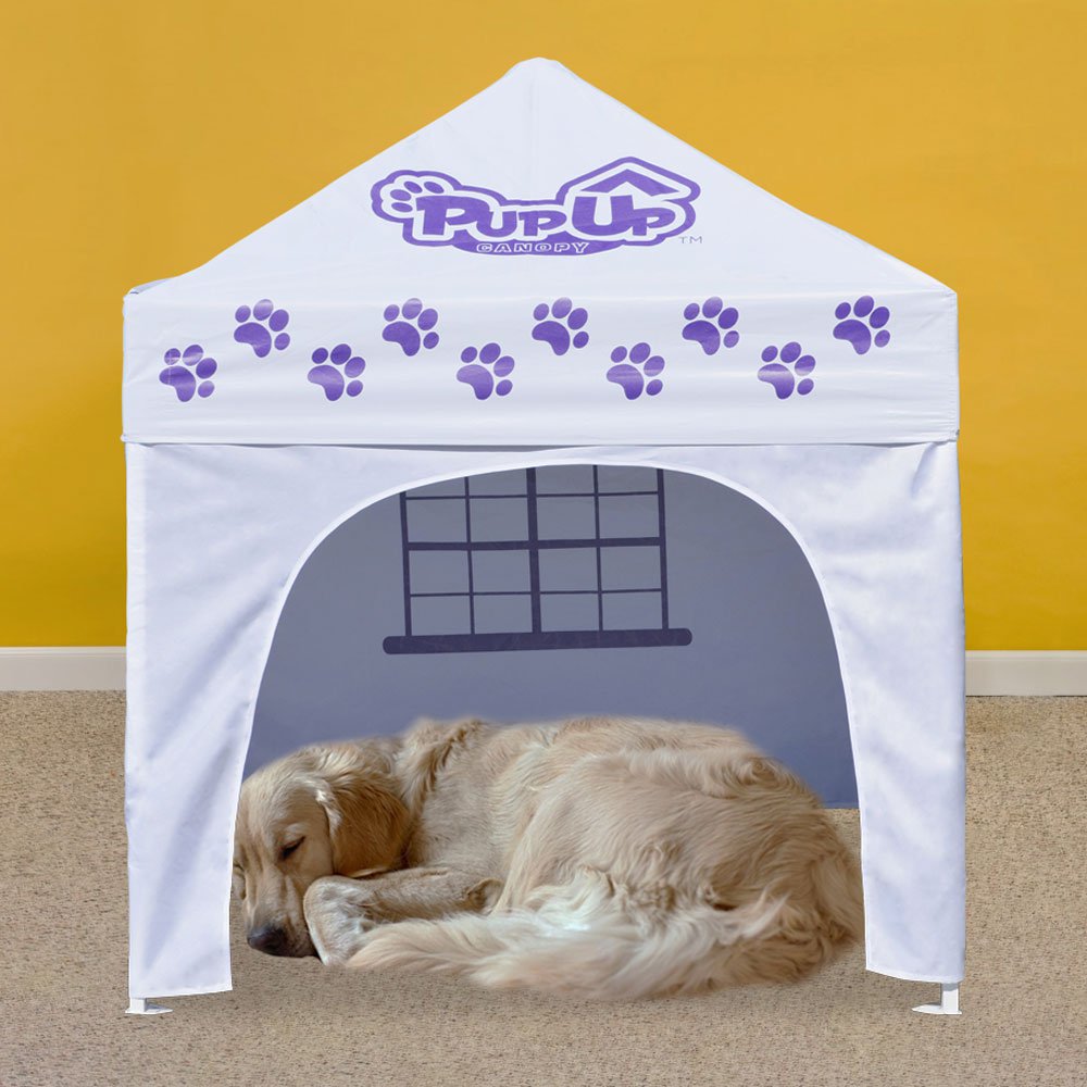 Caravan Canopy PupUp Portable Dog House， Purple， Large， 42