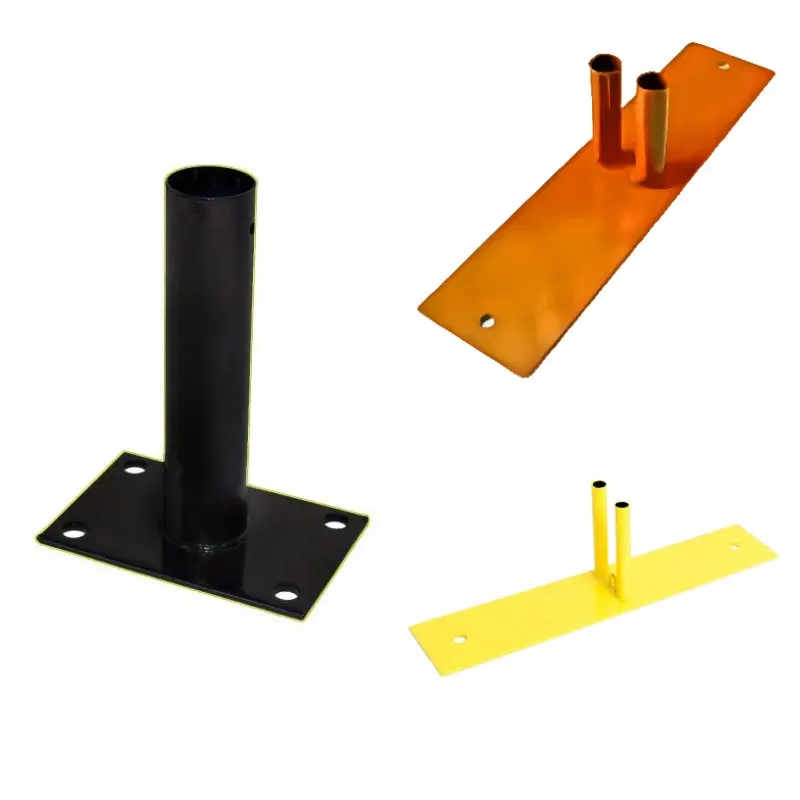 Fence pipe Fixed base fence accessories Metal fence clips bolts nuts screws Sturdy fixing pole mate stand