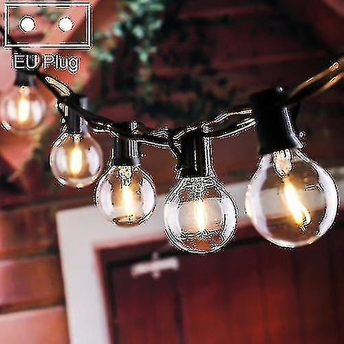 G40-eu-25 G40 7.6m 175w E12 Ip44 Waterproof Retro ment Bulb String Light