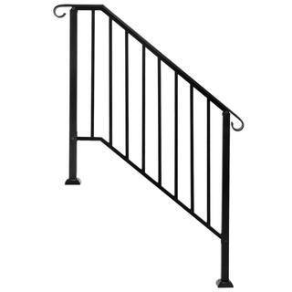 Winado Transitional Handrail Stair Railing Fits 3-Step Iron Rail Kit 891262135247