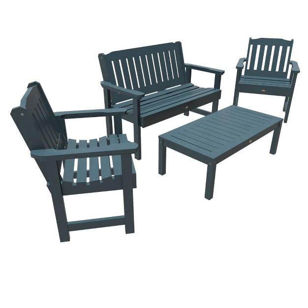 4pc Lehigh Garden Adirondack Conversation Patio Set Highwood