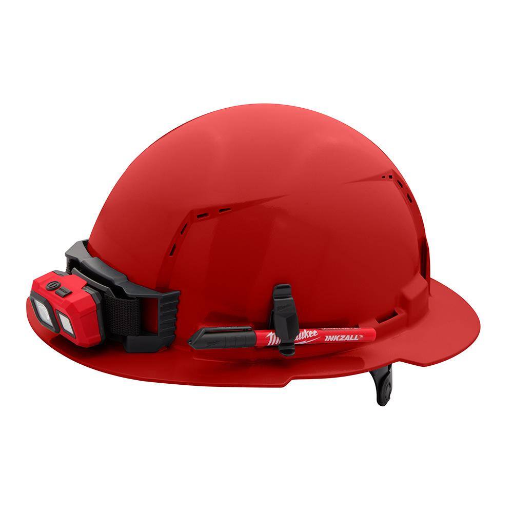 MW BOLT Red Type 1 Class C Full Brim Vented Hard Hat with 6 Point Ratcheting Suspension 48-73-1229