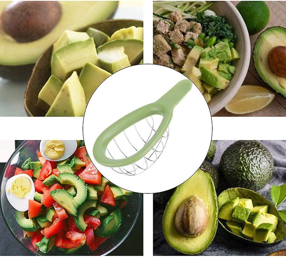 Stainless Steel Avocado Cuber And Dicer Tool Avocado Chunks Slicer For Avocados One Size Dicing Fruit Salad Kitchen Gadget Tool