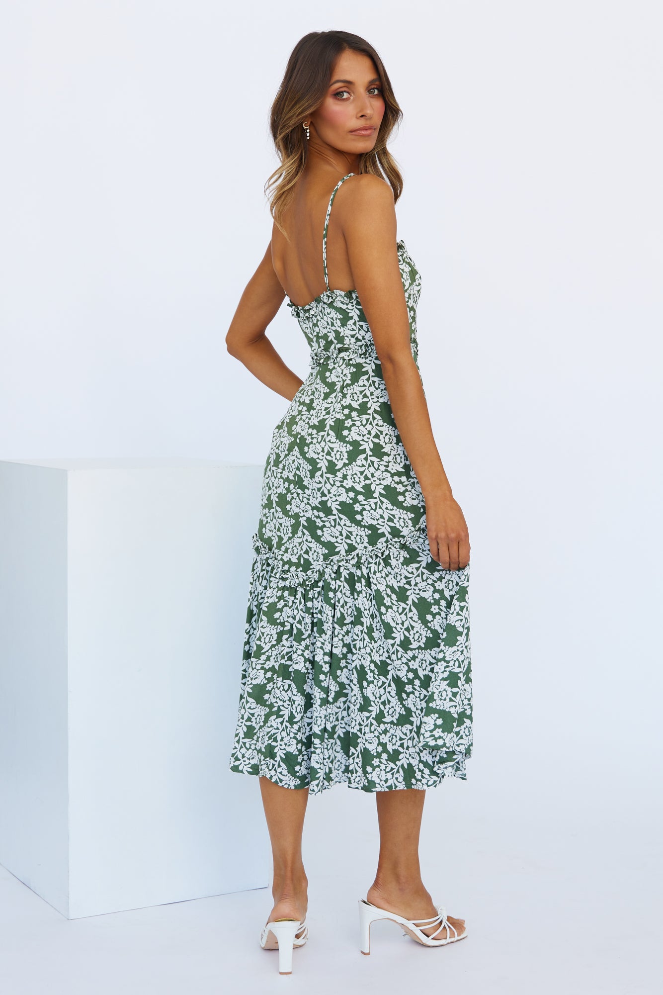 Echoes Of Summer Midi Dress Green