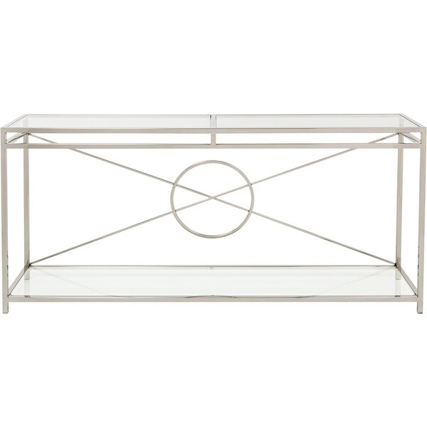 SAFAVIEH Couture High Line Collection Zara Stainless Steel Console - Silver