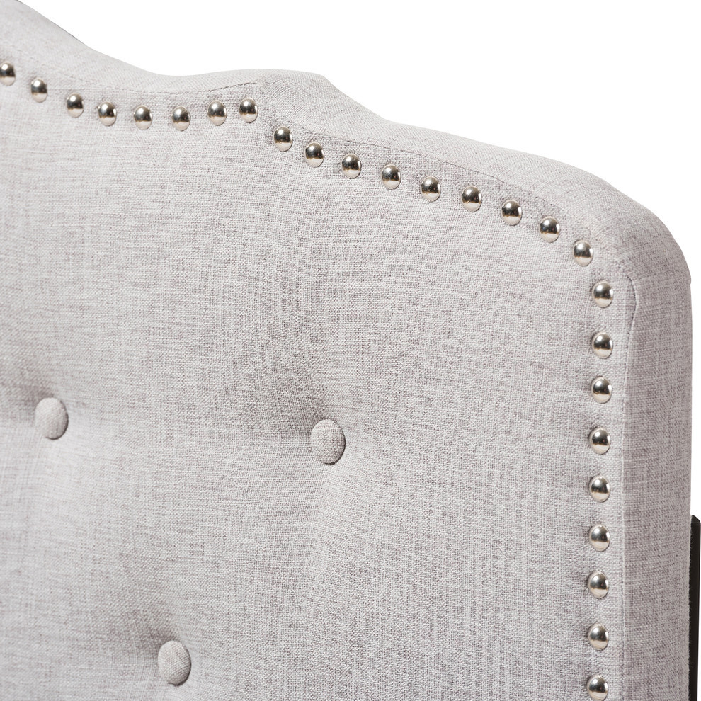 Lucy Dark Gray Fabric Twin Size Headboard   Transitional   Headboards   by Baxton Studio  Houzz