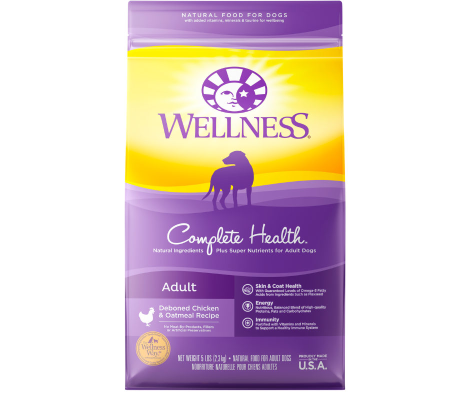 Wellness Complete Health - All Breeds， Adult Dog Deboned Chicken and Oat