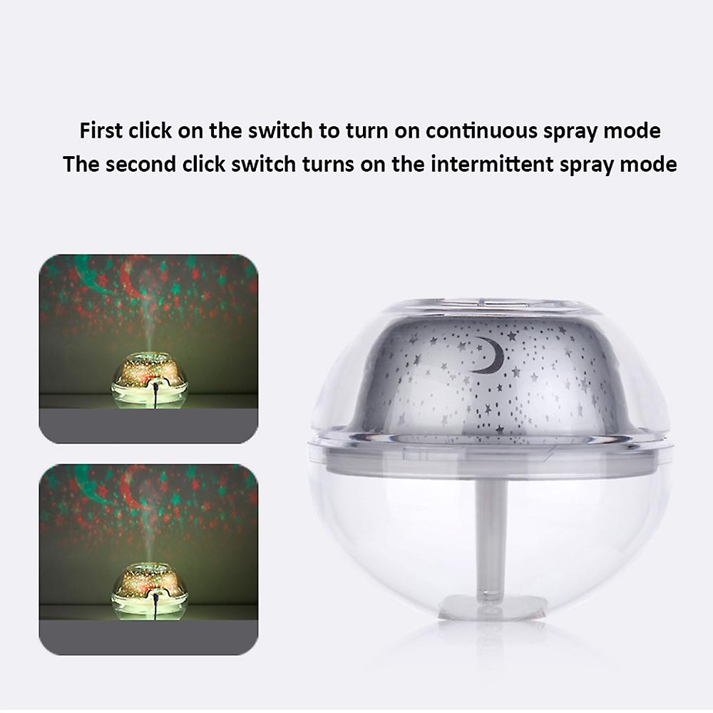 500ml Air Humidifier Usb Ultrasonic Aromatherapy Diffuser With Star Sky Lamp For Home Babyroom Mini Electric Mist Maker Fogger