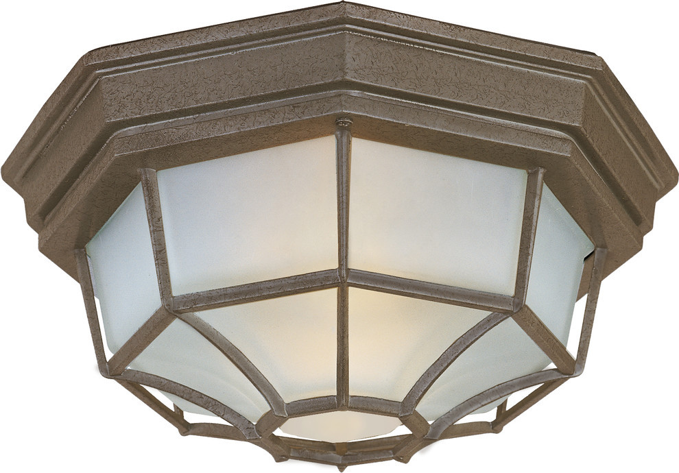 Crown Hill 2 Light Outdoor Ceiling Mount   Traditional   Outdoor Flush mount Ceiling Lighting   by Maxim Lighting International  Houzz