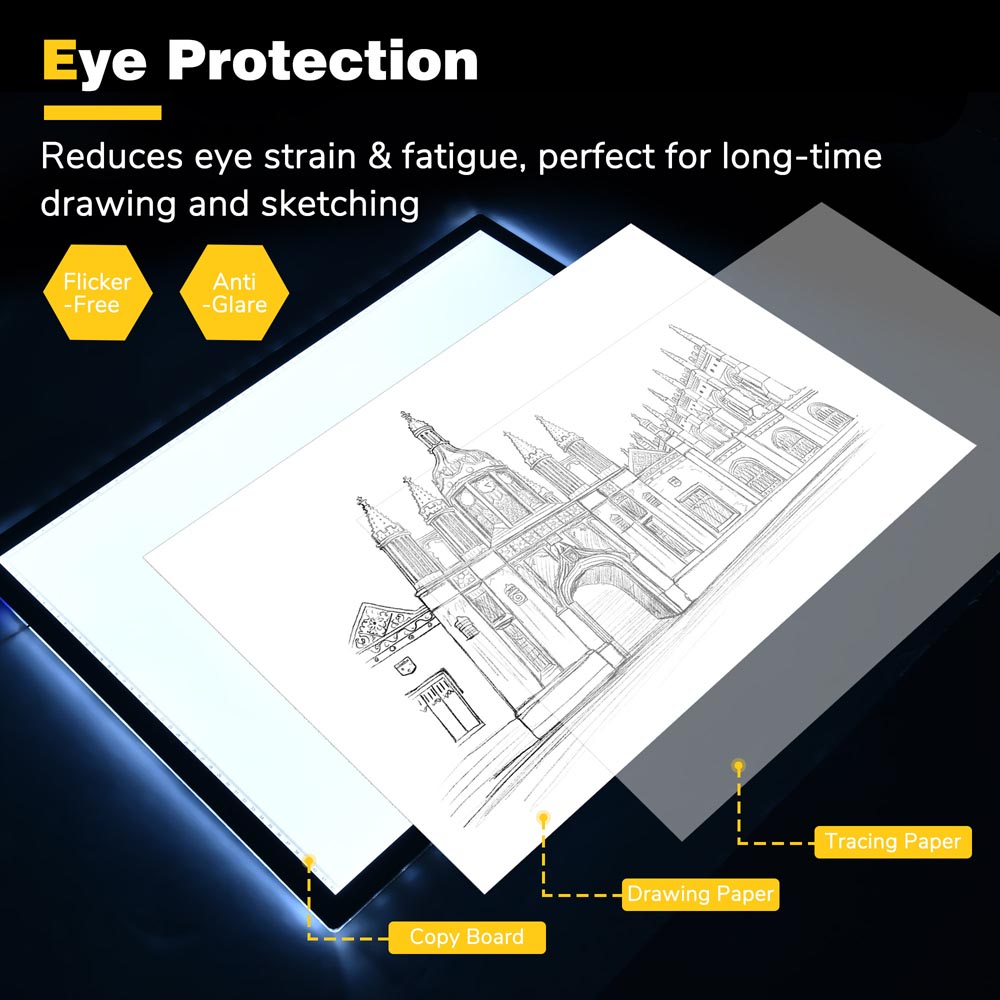 Yescom A2 Light Box Tracing Light Pad 25x19in