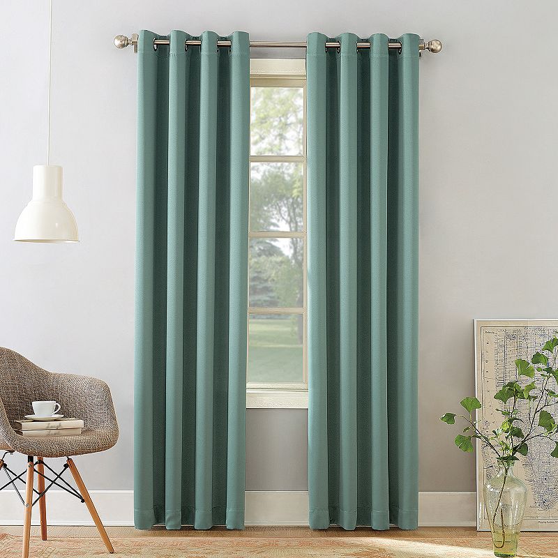 Sun Zero 1-Panel Gramercy Grommet Room Darkening Window Curtain