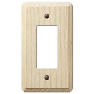 AMERELLE Contemporary 1 Gang Rocker Wood Wall Plate - Unfinished Ash 401R